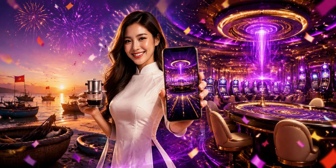 Người dùng tại Mũi Né truy cập khuyến mãi casino trên điện thoại bên bờ biển